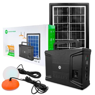 Kit Painel Solar Multi funcional 80W 7000mAh USB Portatil