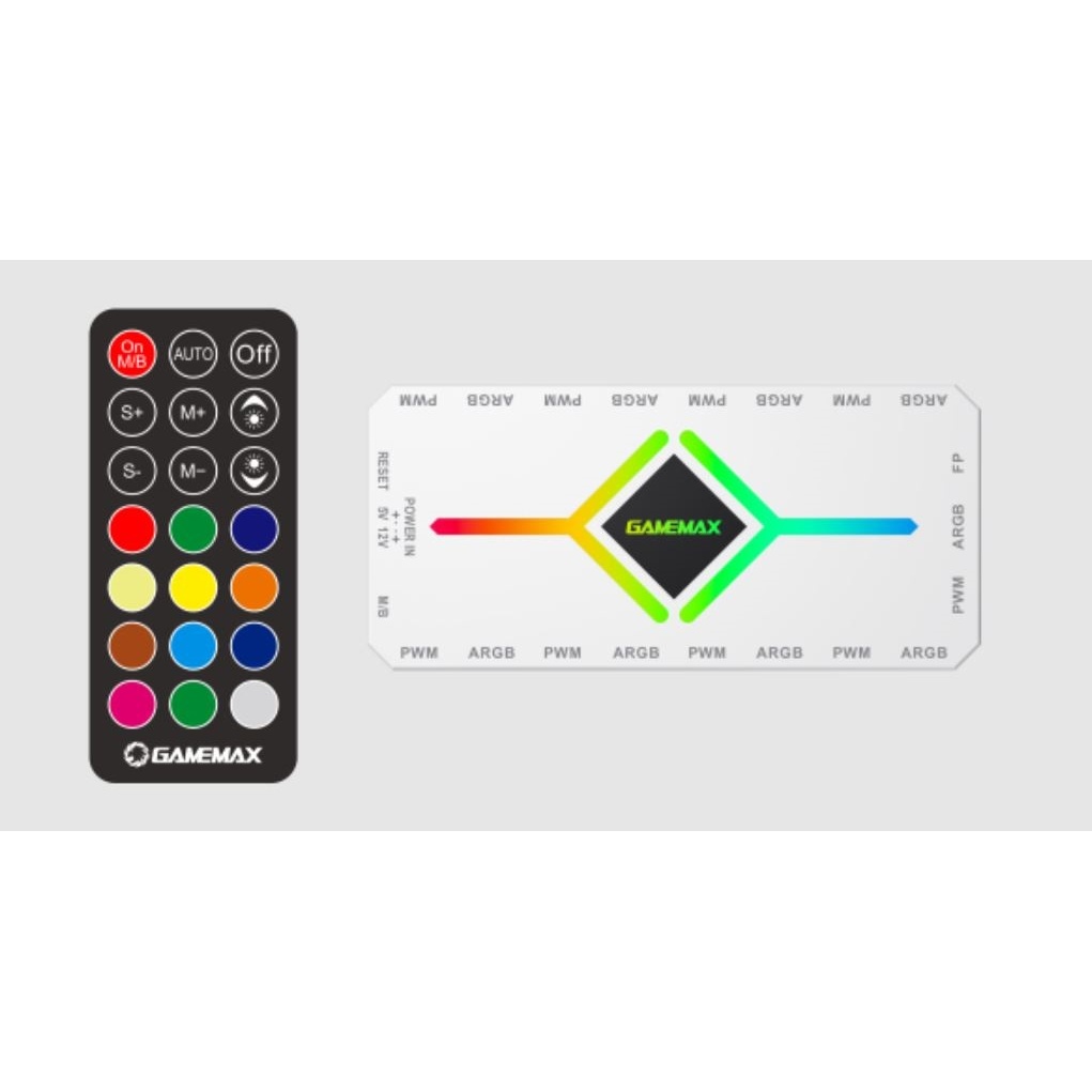 Controladora Fan Argb Gamemax Aurora White +controle Remoto | Shopee Brasil