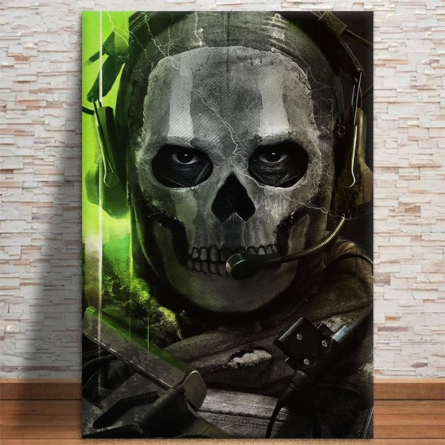Quadro Decorativo Ghost COD Videogame MDF 3mm 4K | Shopee Brasil