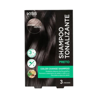Shampoo Tonalizante Color Change Preto - Kiss New York em Oferta na Shopee