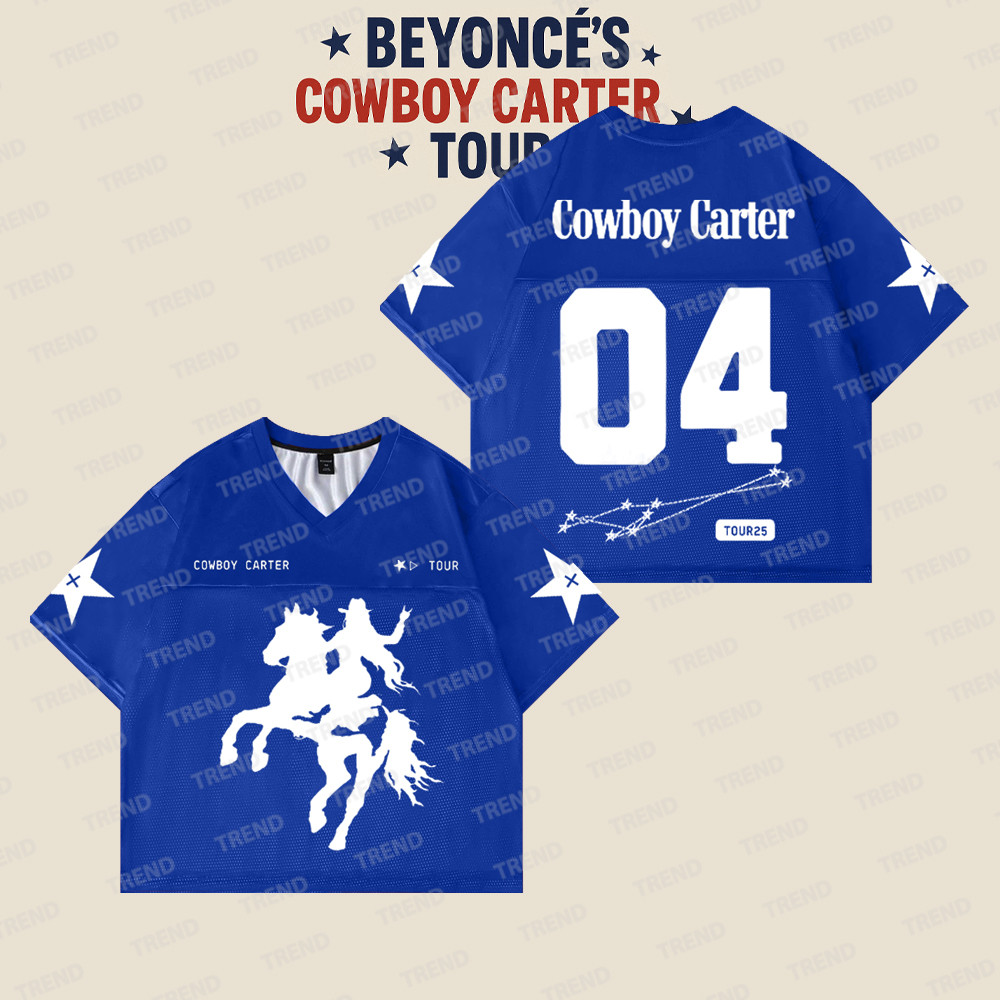 Beyonce Cowboy Carter Tour 2025 Merch Futebol Colheita Camisa
