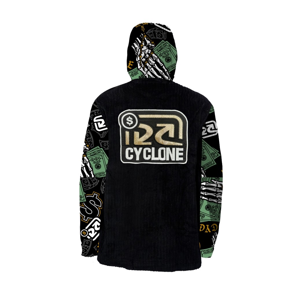 Jaqueta Cyclone Veludo Preto e Verde ORIGINAL 080503660 | Shopee Brasil
