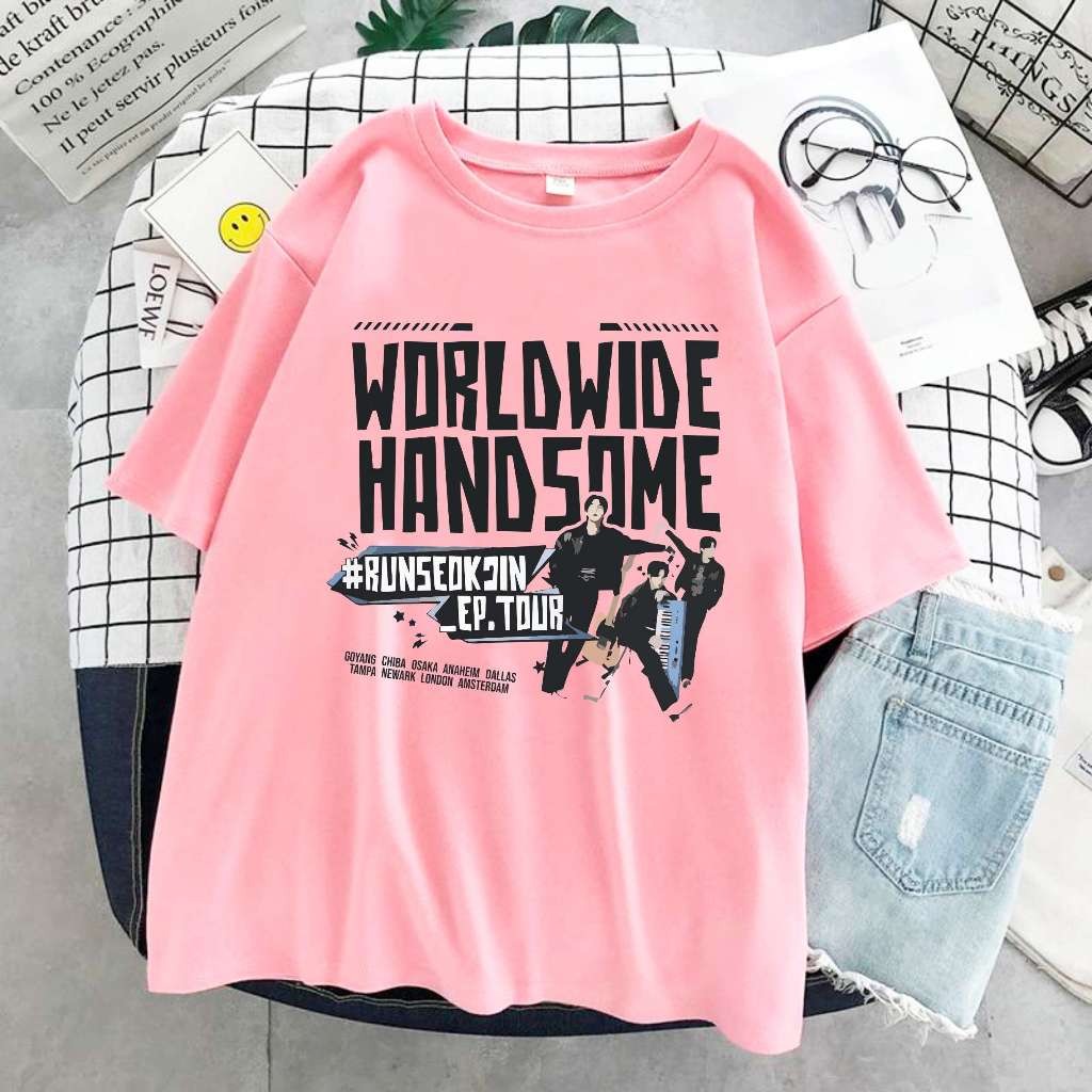 Camiseta Jin Worldwide Handsome Unissex RUNSEOKJIN EP TOUR Unissex