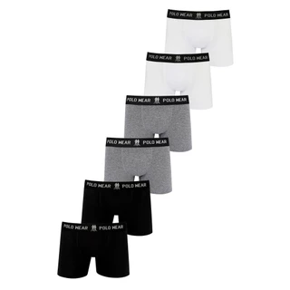 Kit 6 Cuecas Boxer Algodão Polo Wear Sortido