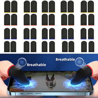 40pcs Manga De Dedo Para Jogos , Capas Respiráveis , Controlador De Anti Suor , Luvas De Jogo Com Tela Sensível Ao Toque Móveis