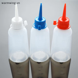 Aquecedor De 100ml De Ponta Plástica Transparente Aplicador Frasco De Espremer Plástico Com Tampa VN