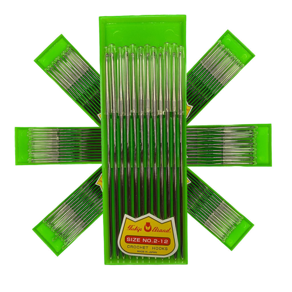 Agulha Crochê Tulip Japão 12 Unidades Aço Inox Dread Croche