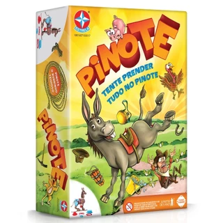 JOGO PINOTE ESTRELA BURRINHO ESTRATÉGIA AÇÃO HABILIDADE FAMÍLIA BRINQUEDO INFANTIL CAVALO SELA MESA