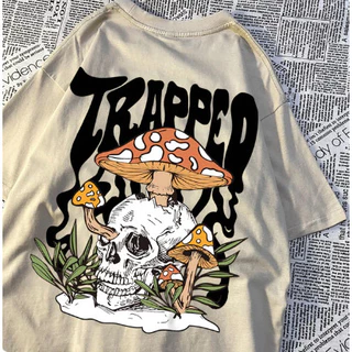 Camiseta Trapped Caveira Cabeça Cogumelo Streetwear!