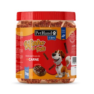 Bifinho Petisco para Cães Super Premium Carne Pote 1kg PetHand Original em Oferta na Shopee