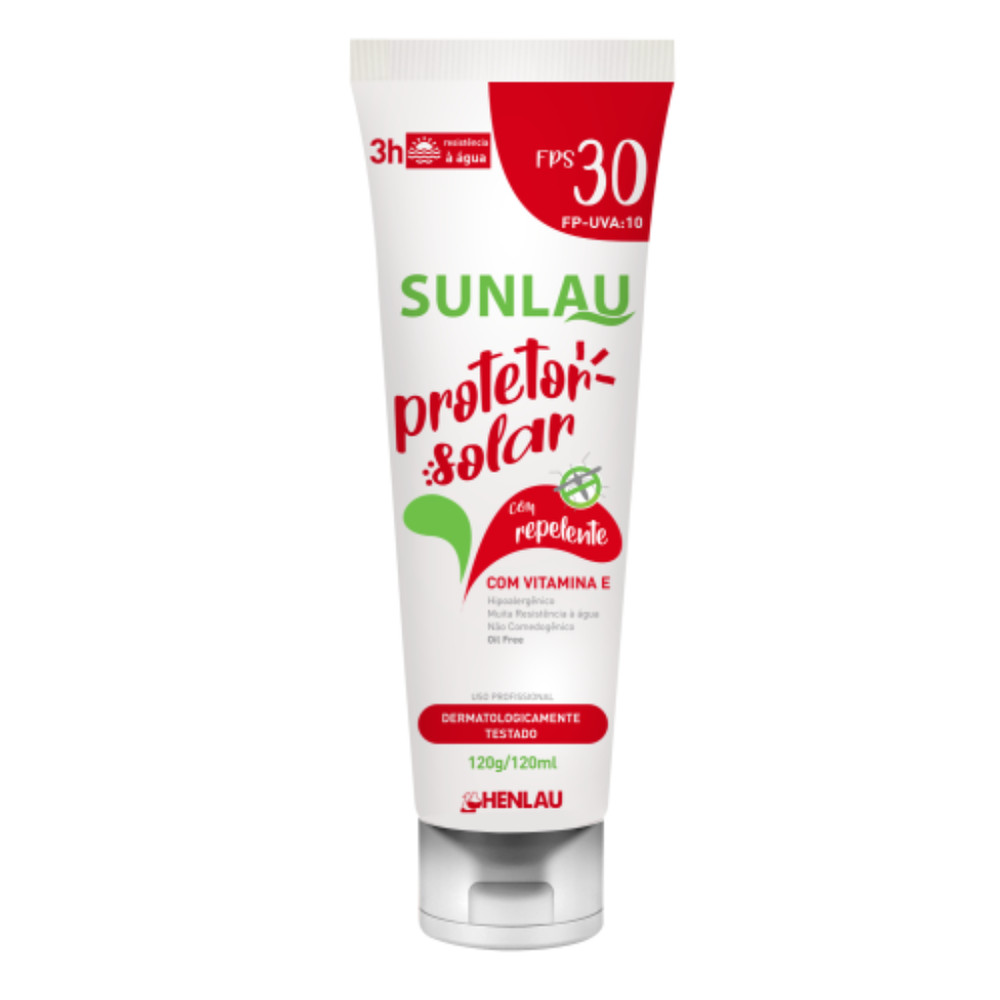 Protetor Solar Fps 30 120G Com Repelente Sunlau