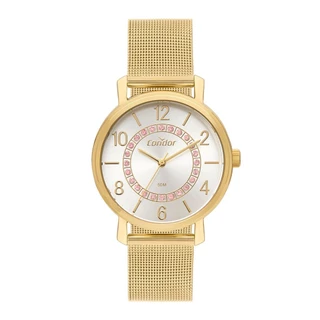 Relógio Condor Feminino Elegante Dourado - CO2039MUG/K4K