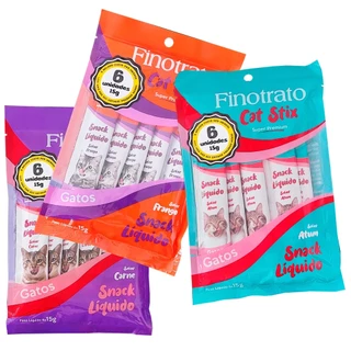 Petisco Cremoso para Gatos Sache Finotrato Cat Stix 12un C/15gr