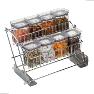 Conjunto Porta Tempero Condimento Hermetico 186ml Com 8 Pote Bancada Cozinha Articulado Arthi em Oferta na Shopee