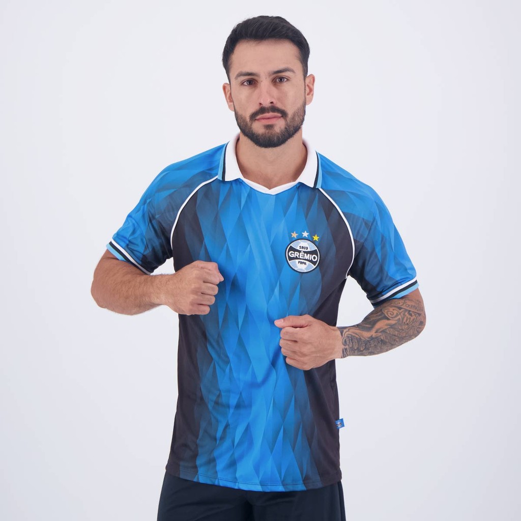 Camisa Grêmio Esportiva Preta e Azul