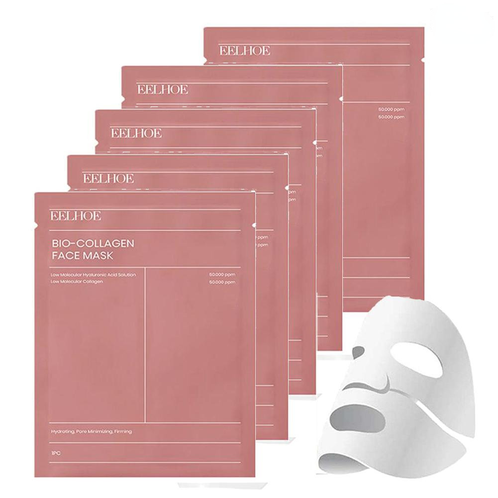 1/4 Pçs Bio Colágeno Máscara Facial Encolher Poros Hidratação Profunda Noturna Hidratante Refrescante Brilho Rosto Cuidados Com A Pele