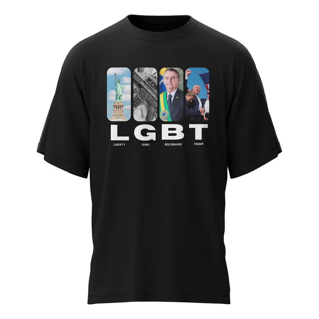 Camiseta Masculina Donald Trump Presidente Bolsonaro Premium