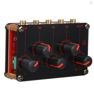Mixer Estéreo De Linha De 4 Canais De Áudio Módulo Misturador Passivo 4 Em 1 Saída Mini Vias 4 Entradas Para 1