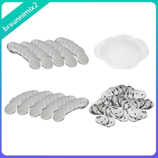 [Brsunnimix2] 300 Peças De Botão , Conjunto De Em Branco De Polegada/32 Mm , Emblemas De Pino Mylars Transparentes De Pl