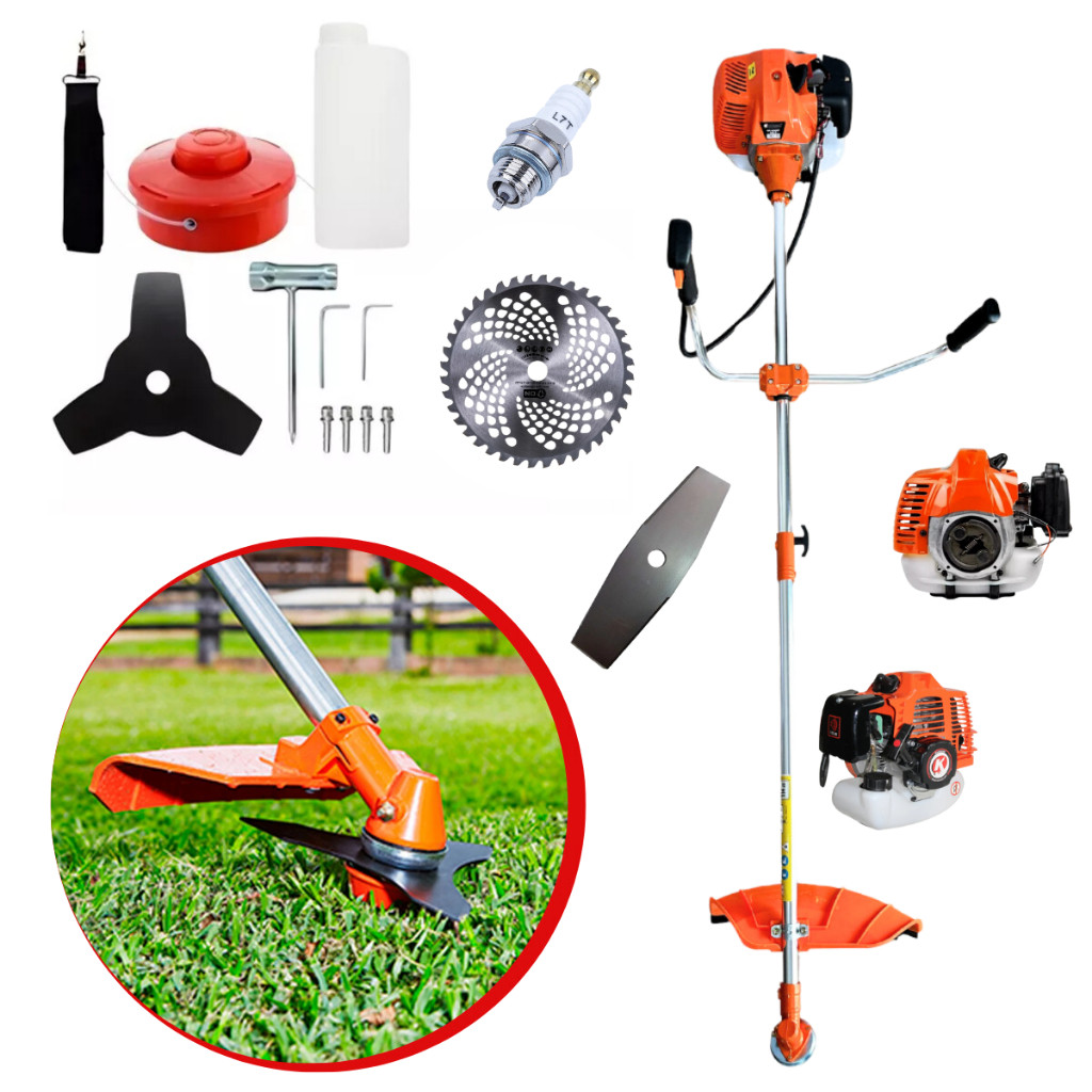 KIT ROÇADEIRA PROFISSIONAL NAKASAKI A GASOLINA 75CC 4 EM 1 COMPLETA A  MELHOR DO SITE! | Shopee Brasil