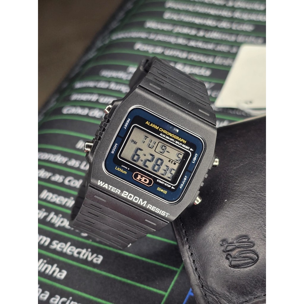 Relógio digital vintage HD DW270 Variação De Cor + Caixa Da Marca Pronta Entrega
