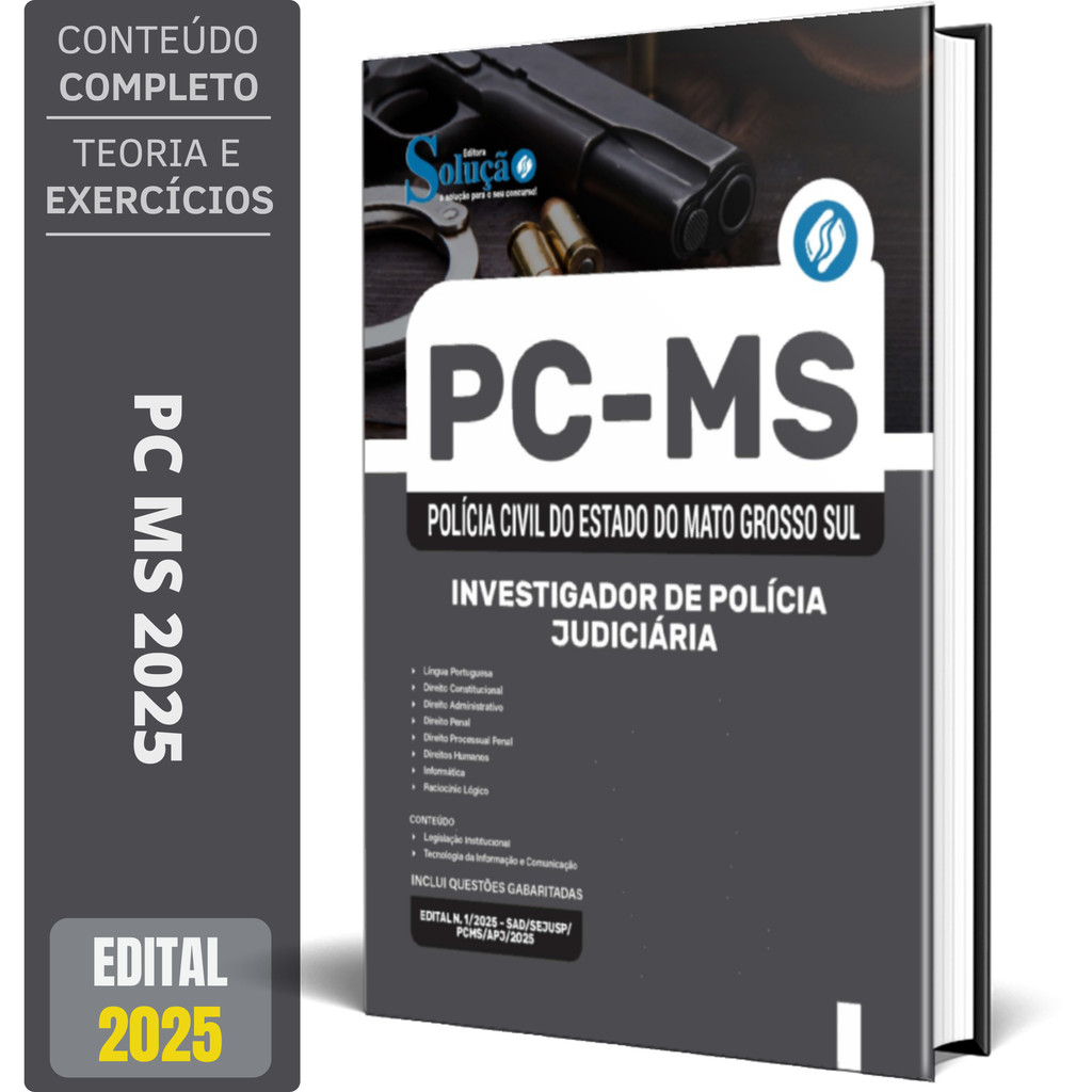 Apostila Concurso PC MS 2025 - Investigador Polícia Judiciária | Shopee ...