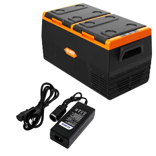Geladeira Portátil Black 75 Litros 12V/24V p/Caminhão Motorhome + Fonte Conversora 110/220v - Elber em Oferta na Shopee