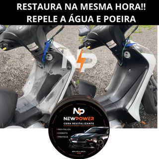 Cera Revitalizante para Plástico, couro, para-choque, vinil + Espuma de Aplicação Envio rápido