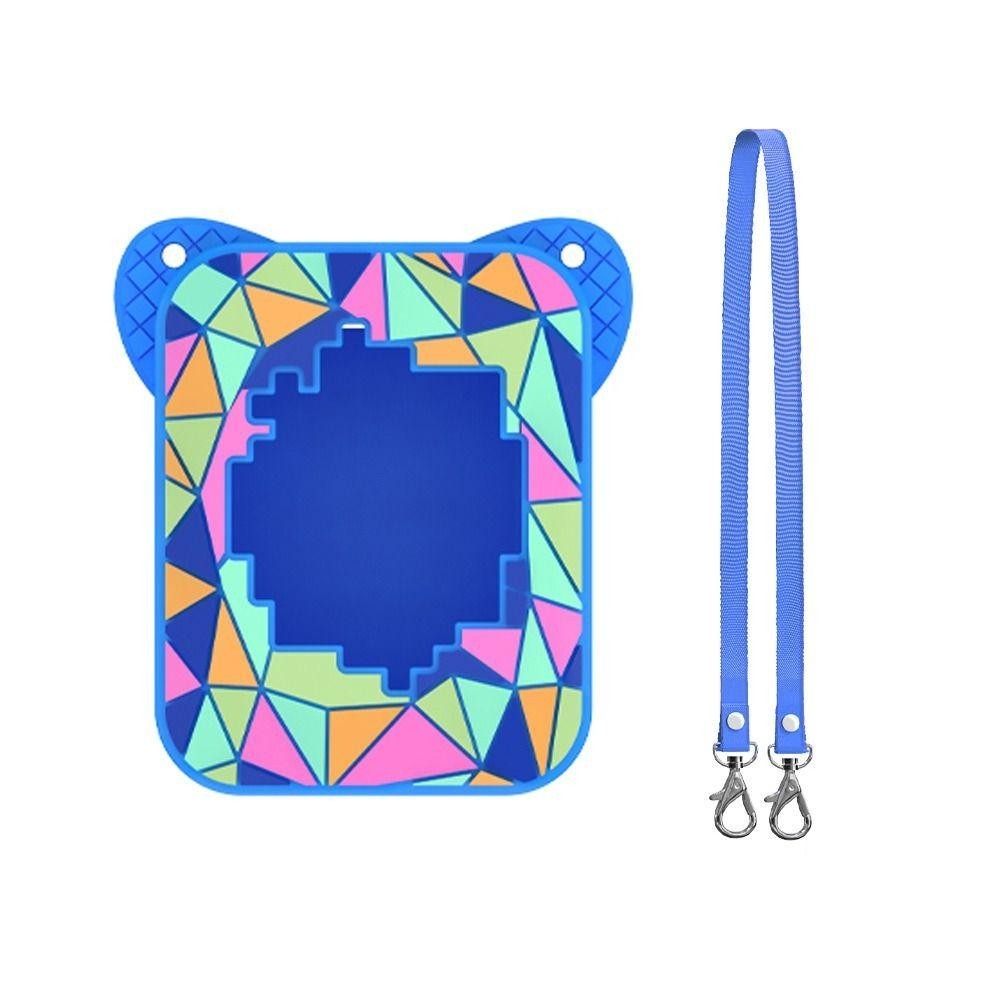 Oziral Coque en Silicone pour Bitzee Interactive Toy Digital Pet Case Housse de Protection pour Bitzee Coque en Silicone pour Bitzee Interactive Electronic Pet Case avec lanière réglable (Bleu