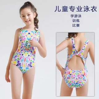 Meninas maiô de uma peça vestido de verão 2024 versão coreana maiô bebê crianças pequena princesa beira-mar maiô