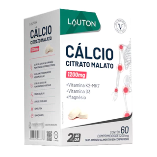 Cálcio Citrato Malato, K2, D3 Lauton 60Comp