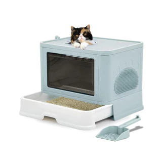 Banheiro Gato Fechado Filtro Anti-odor + Pa + Cocadinha Luxo