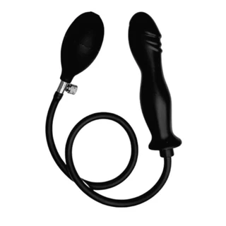 Plug anal inflavél de silicone com trava de ar.