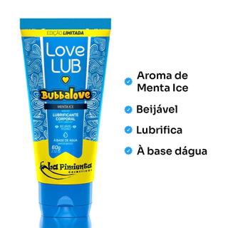 Gel Lubrificante Menta Ice 60g Love Lub Bubbalove - La Pimienta