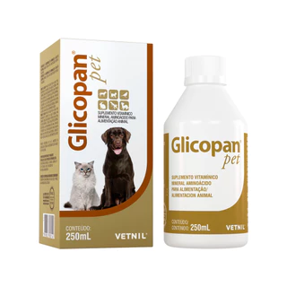 Glicopan Pet 250ml Vetnil - Suplemento Vitaminico
