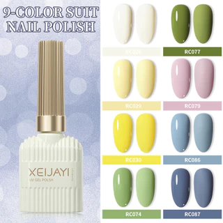 XEIJAYI 9Pcs 15ML Conjunto De Esmaltes Em Gel , Kit De Verniz De Cor Popular , Embebido UV/LED , Para Salão Doméstico Arte De Unhas Natal DIY