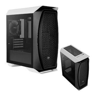 Gabinete Aerocool Gamer Atx Aero One Mini Lateral Vidro Branco/Preto