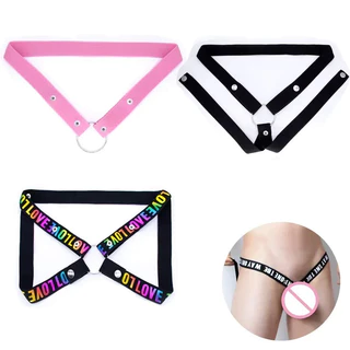 2024 Novo Masculino Castidade Gaiola Anti-off Dispositivo Elástico Faixa Auxiliar SOMENTE Anel Ajustável Corda Les Escroto Anéis Sex Toys
