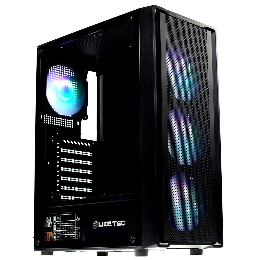 Gabinete Gamer Liketec Storm Mesh Mid Tower Vidro ATX 3 Fans | Shopee ...
