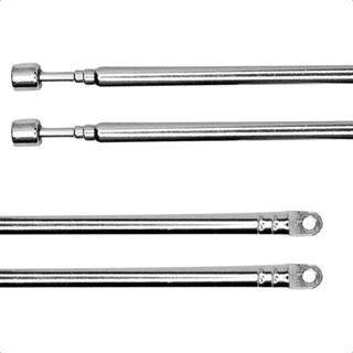 kit 2 Antena Telescópica Haster para TV e Rádio com 18,5 cm extensível até 4 Estágios
