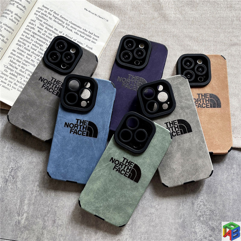 Marca De Moda Camurça North iPhone 14/15pro Max Apple 13 Capa Para Telefone 11/12Promax Sheepskin All-Inclusive Drop-Resistant 7/8Plus Macia