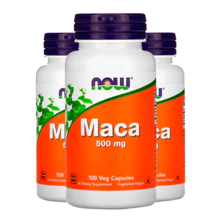 Kit 3x Maca Peruana 500mg Now Foods 100Veg Caps/Made in Usa