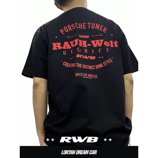 Atitude RWB Manga curta Novo Estilo METÁLICO PRIN Vestuário Porsche Modificado Camiseta Cultura Automóvel 830