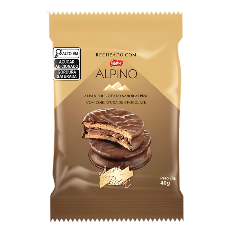 DISPLAY ALFAJOR ALPINO AGUA NA BOCA 18X40G