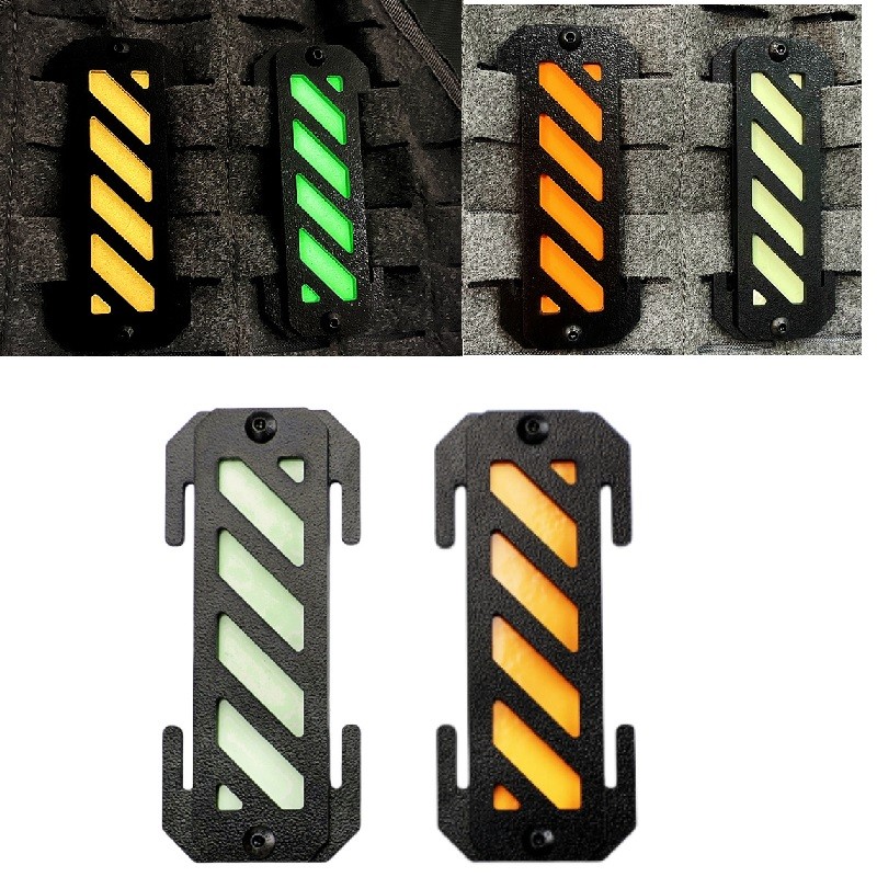 LUC Molle Tiras De Identificação Equipamentos Ao Ar Livre Mochila Acessórios Placa Absorvente De Luz Luminosas Para Logotipos Luminosos Noturnos
