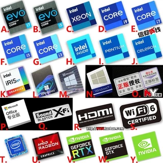 ◑Adesivo Digital Original 12a geração core i9 i5 i7 i5 i3 evo Notebook Desktop computador cpu etiqueta adesiva