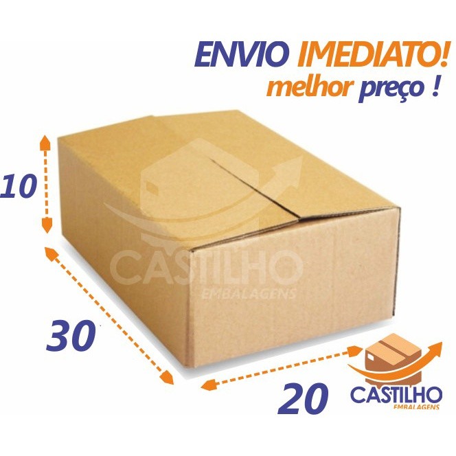 50 Caixas De Papelão Para Correio, Sedex E-commerce 30x20x10