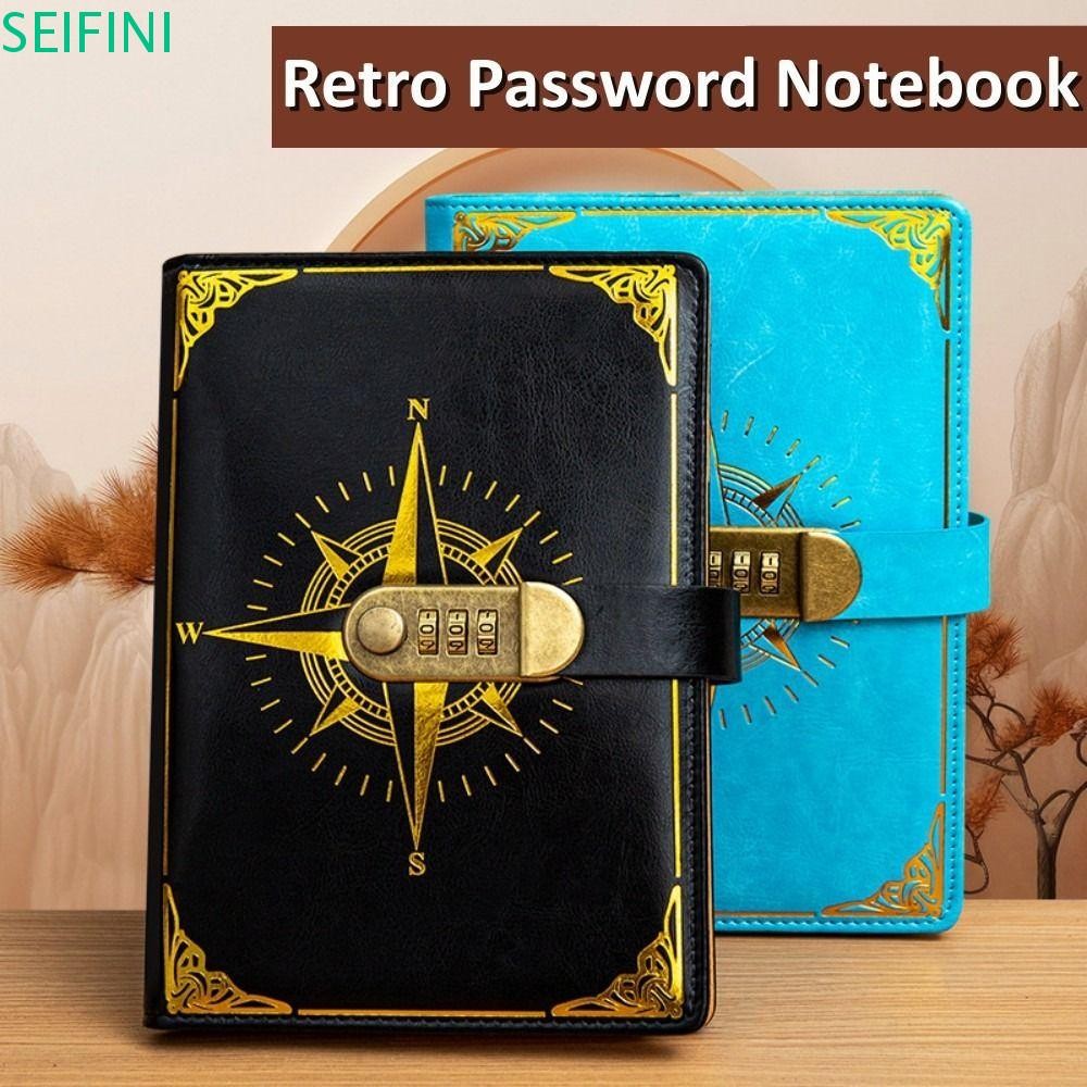 Caderno Retrô SEIFINI , Com Bloqueio De Senha Espessado A5 , Manual ...