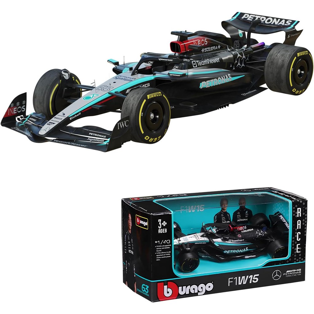 ミニカー Spark 1/43 Mercedes W15 e Russell Miniatura Mercedes AMG F1 W15 E Performance - George Russell -63