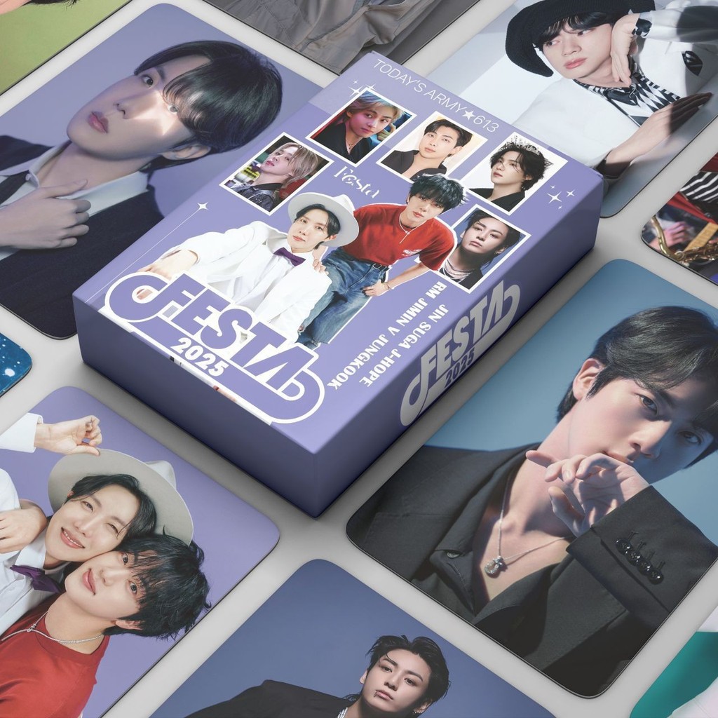 55pcs/Box BTS Photocard 2025FESTA 12o Álbum KPOP LOMO Cartão